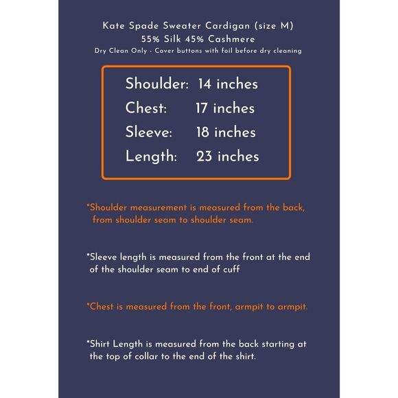 Cashmere Silk Blend Kate Spade Size Medium Cardigan Button Sweater Bow Sleeves - Picture 3 of 9